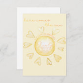 Here Comes The Sun Baby Shower Invite  Kaart (Voorkant / Achterkant)