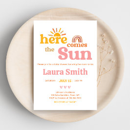 Here comes the Sun  Baby Shower Kaart