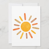 Here comes the Sun  Baby Shower Kaart (Achterkant)