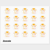 Here comes the Sun  Baby Shower Ronde Sticker (Vel)