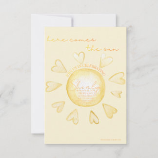 Here Comes The Sun Baby Shower Uitnodiging