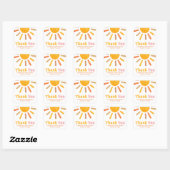 Here comes the Sun  Baby Shower Vierkante Sticker (Vel)