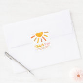 Here comes the Sun  Baby Shower Vierkante Sticker (Envelop)