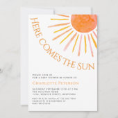 Here Comes The Sun Boho Baby Shower Kaart (Voorkant)
