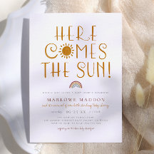 Here Comes The Sun | Boho Rainbow Baby Shower