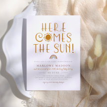 Here Comes The Sun | Boho Rainbow Baby Shower