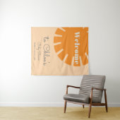 Here Comes the Sun Retro Baby Borrelcadeau Wandkleed (In Situ (horizontaal))