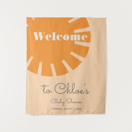 Here Comes the Sun Retro Baby Borrelcadeau Wandkleed