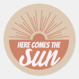 Here comes the sun ronde sticker