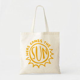 Here comes the sun tote bag