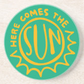 Here comes the sun zandsteen onderzetter (Voorkant)