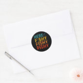 Here Fishy Fishy Fishy Ronde Sticker (Envelop)