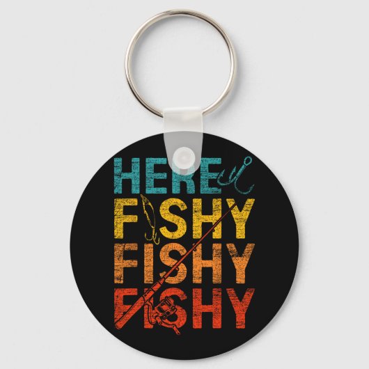 Here Fishy Fishy Fishy  Sleutelhanger (Voorkant)
