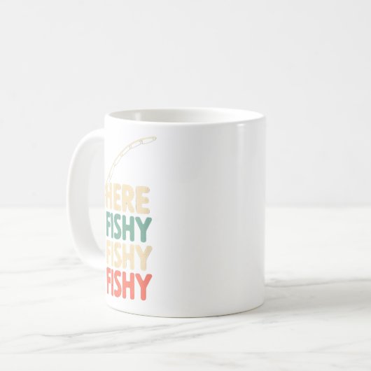 Here-fishy Funny Gevist Ontwerp B Vis _1 Koffiemok (Voorkant links)