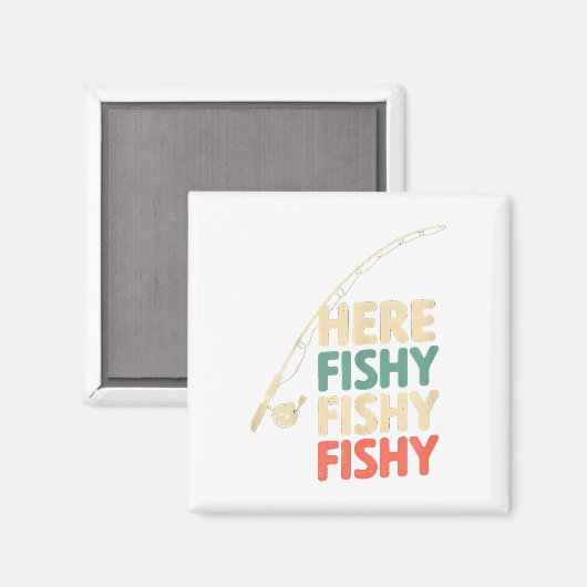 Here-fishy Funny Gevist Ontwerp B Vis _1 Magneet (Voorkant / Achterkant)