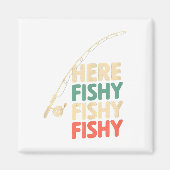 Here-fishy Funny Gevist Ontwerp B Vis _1 Magneet (Voorkant)