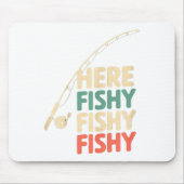 Here-fishy Funny Gevist Ontwerp B Vis _1 Muismat (Voorkant)