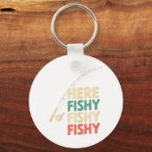 Here-fishy Funny Gevist Ontwerp B Vis _1 Sleutelhanger (Voorkant)