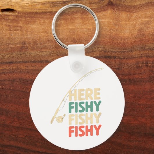 Here-fishy Funny Gevist Ontwerp B Vis _1 Sleutelhanger (Voorkant)