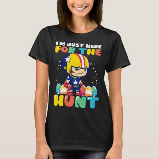 Here For Hunt Football Easter T-shirt (Voorkant)
