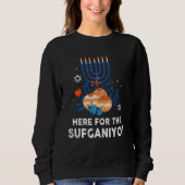 Here For Sufganiyot  Hanukkah Chanukah Pajama PJs Trui (Voorkant)