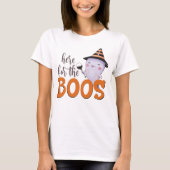 Here For The Boos Wine Lover Halloween T-shirt (Voorkant)