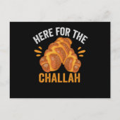 Here For the Challah Funny Jewish Hanukkah Bread Briefkaart (Voorkant)