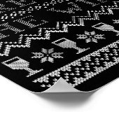 Here For The Wine Ugly Christmas Sweater Funny Chr Poster (Hoek)