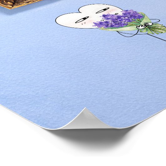 Here for You – Framed Floral Robot Poster (Hoek)