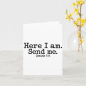 Here I Am Lord Send Me T Christian Faith Religion  Kaart (Gele Bloem)