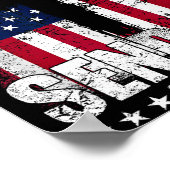 Here I Am Send Me American Flag Cross Isaiah 6_8 B Poster (Hoek)