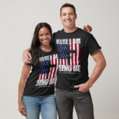 Here I Am Send Me American Flag Cross Isaiah 6_8 B T-shirt (Unisex)