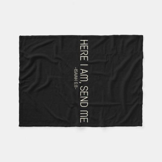 Here I Am Send Me Fleece Deken (Voorkant (Horizontaal))