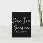 Here I Am Send Me Isaiah 6_8 Bible Verse Christian Kaart (Voorkant)