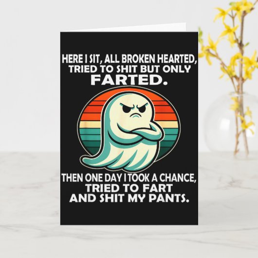 Here I Sit All Broken Hearted Tried To But Only Fa Kaart (Gele Bloem)