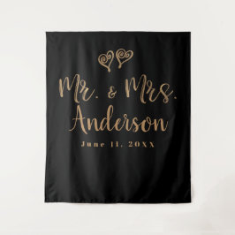 HERE & MEVROUW. Goud Script Typografie Modern Mini Wandkleed