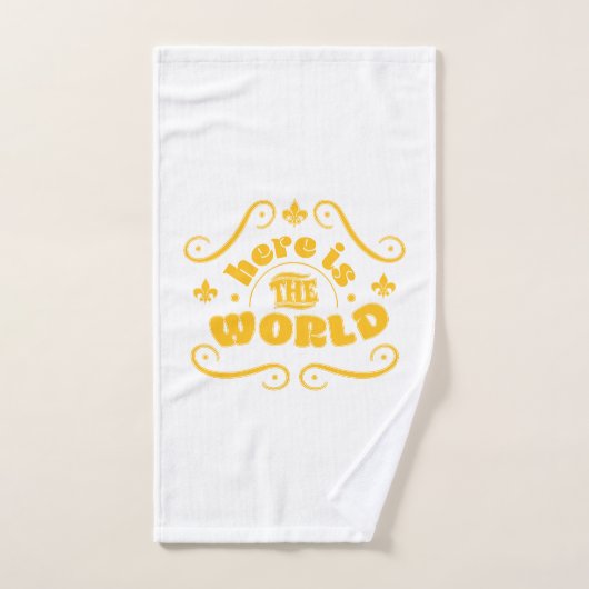 Here the world bad handdoek (Handdoek)