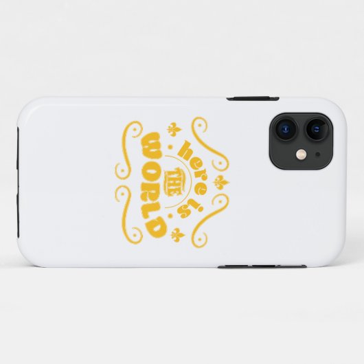 Here the world Case-Mate iPhone case (Achterkant (horizontaal))