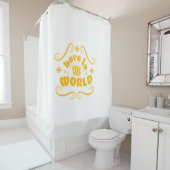 Here the world douchegordijn (In situ)