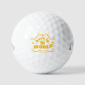 Here the world golfballen (Voorkant)