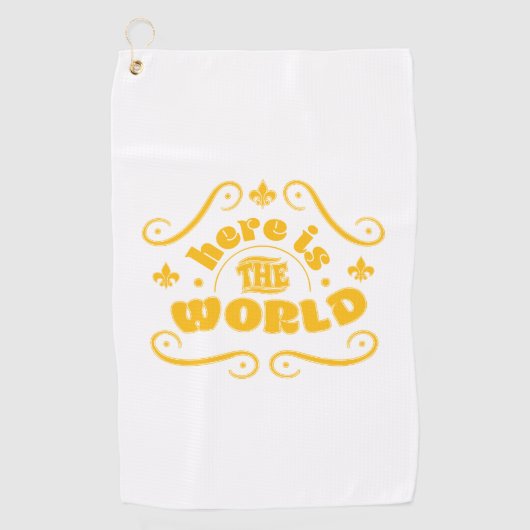 Here the world golfhanddoek (Voorkant)