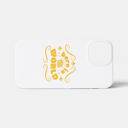 Here the world iPhone hoesje (Achterkant horizontaal)