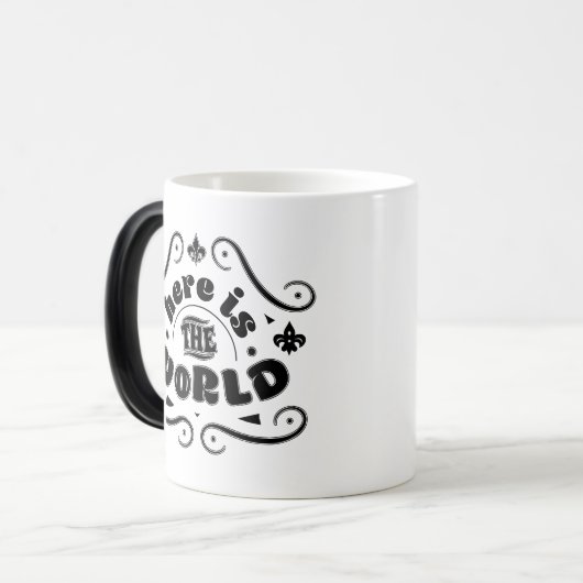 Here the world magische mok (Voorkant links)