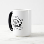 Here the world magische mok (Voorkant links)