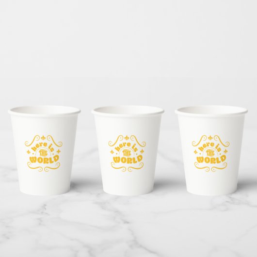 Here the world papieren bekers (Multi)