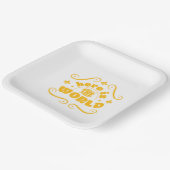 Here the world papieren bordje (Gebogen)