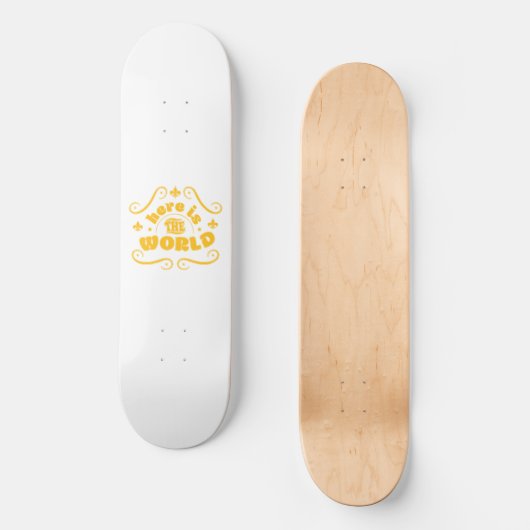 Here the world persoonlijk skateboard (Voorkant)
