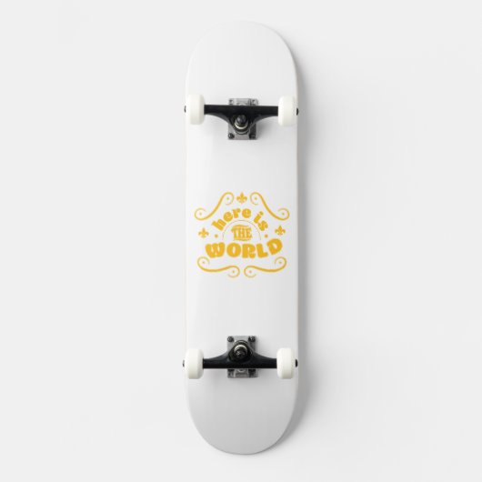 Here the world persoonlijk skateboard (Voorkant)