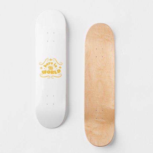 Here the world persoonlijk skateboard (Voorkant)