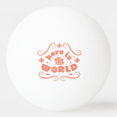 Here the world pingpongbal (Achterkant)